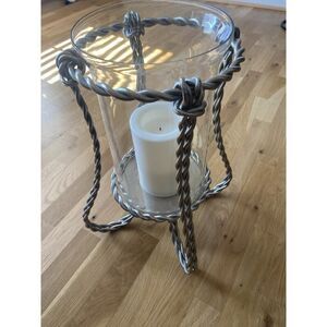 Frontgate Candle Holder With Glass Globe 19” Tall